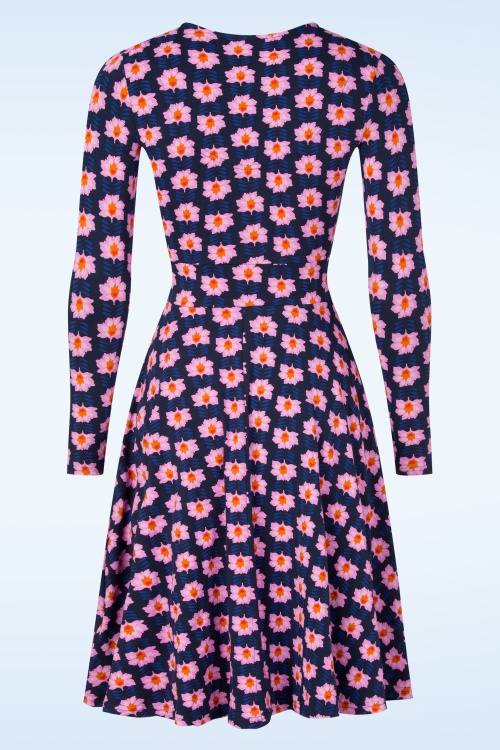 Blutsgeschwister - Hot Knot jurk in dream power blauw 3