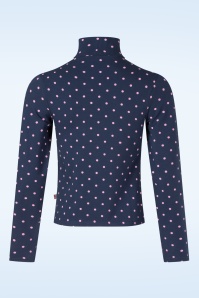 Blutsgeschwister - The Ease of Release top in dreamy cute dot blauw 3