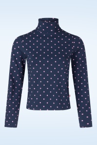Blutsgeschwister - The Ease of Release top in dreamy cute dot blauw