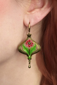 Urban Hippies - Arabella oorbellen in goud en rood