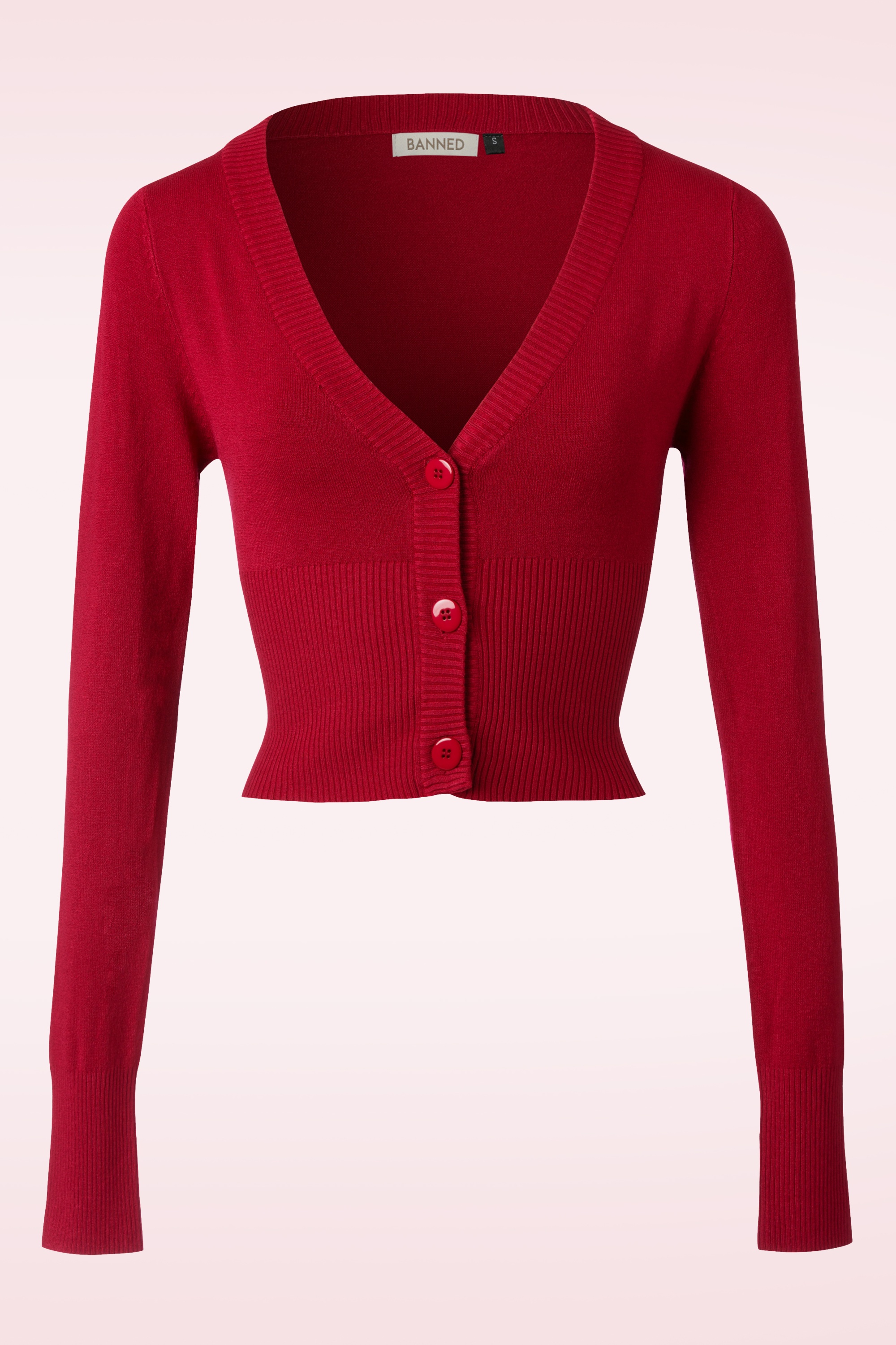 Banned Retro - Let's Go Dancing vest in dieprood