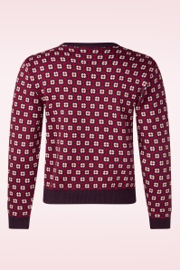Circus - Pansie gebreide trui in paars en rood 3