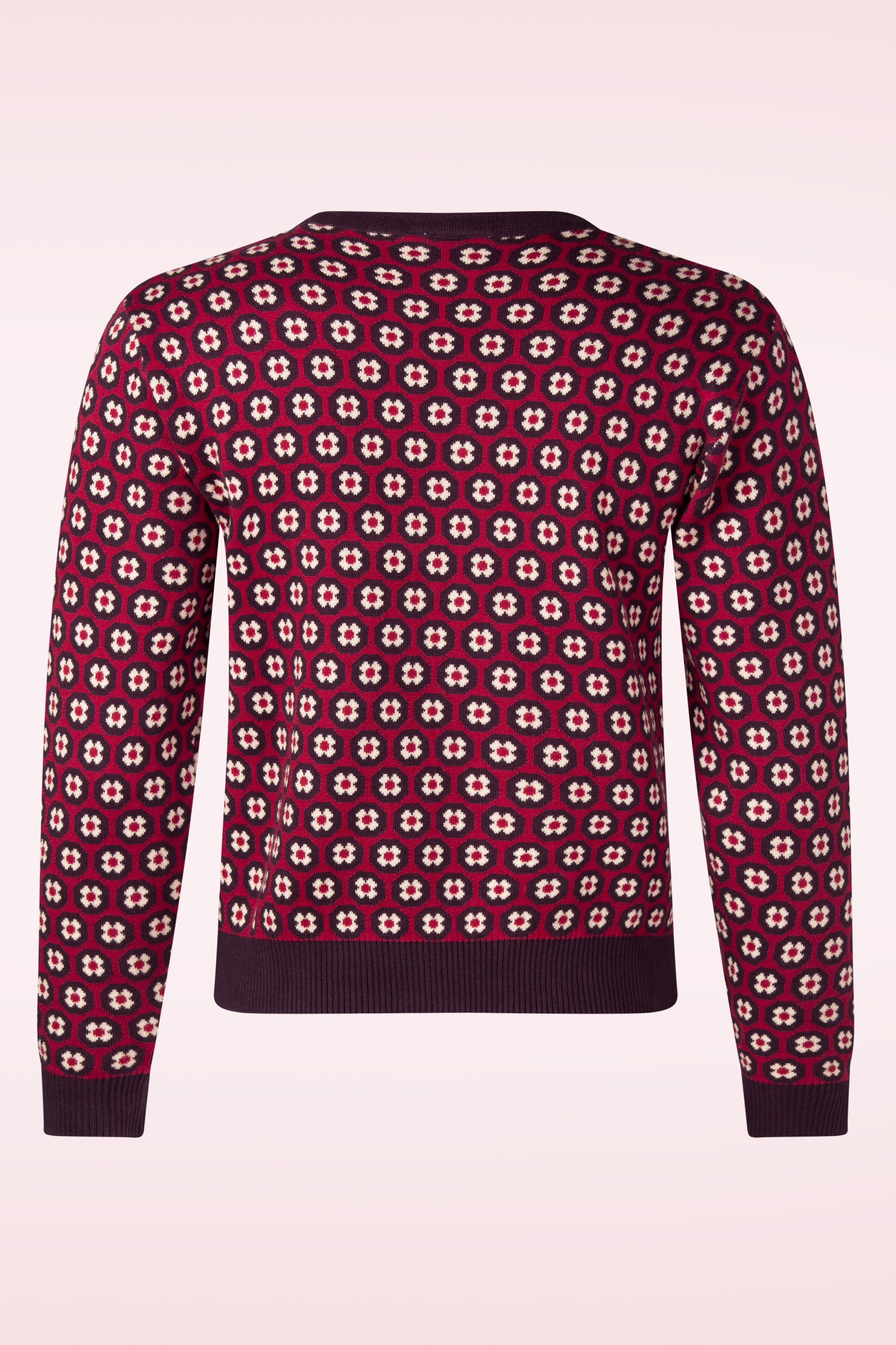 Circus - Pansie gebreide trui in paars en rood 3