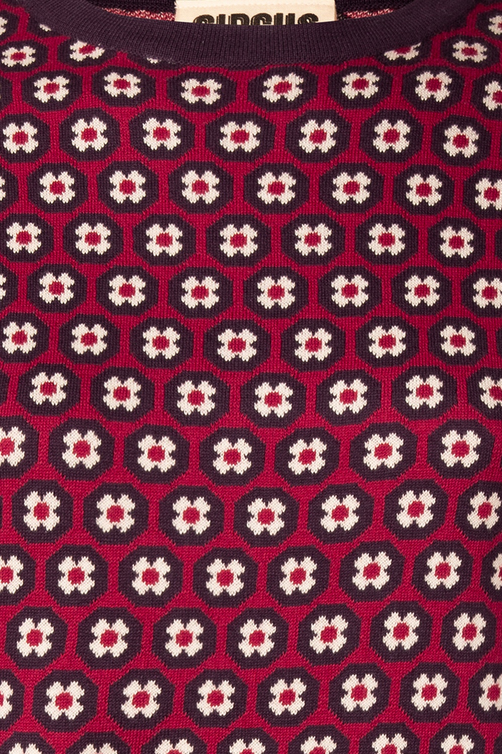 Circus - Pansie gebreide trui in paars en rood 2