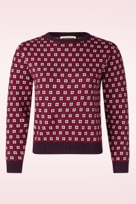 Circus - Pansie gebreide trui in paars en rood