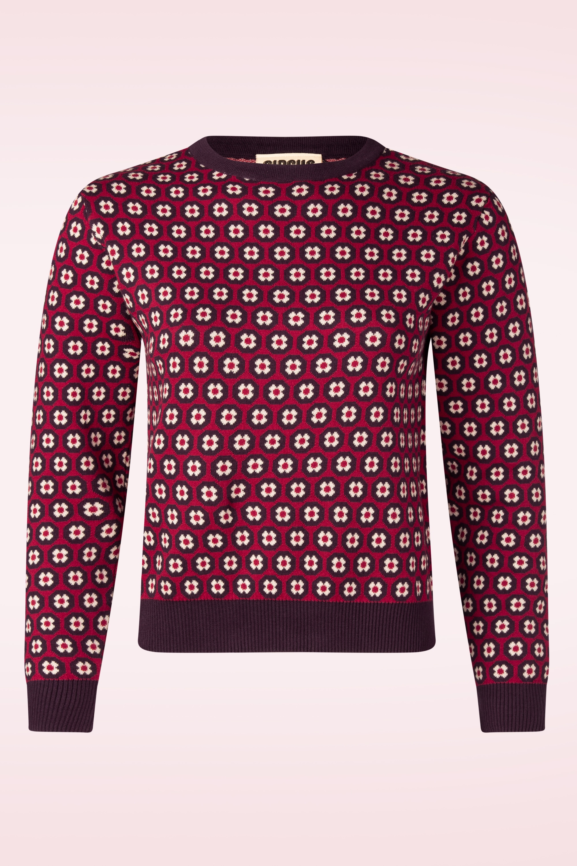 Circus - Pansie gebreide trui in paars en rood