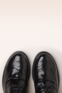 Miz Mooz - Lydian Oxford lak schoenen in zwart 2
