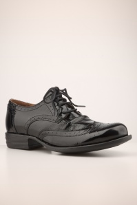 Miz Mooz - Lydian Oxford lak schoenen in zwart 3
