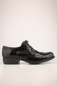 Miz Mooz - Lydian Oxford lak schoenen in zwart