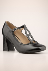 Banned Retro - Mod Muse T-strap pumps in zwart 3