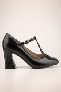 Banned Retro - Mod Muse T-strap pumps in zwart