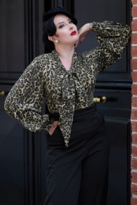 King Louie - Carina EcoVero blouse in botanisch groen