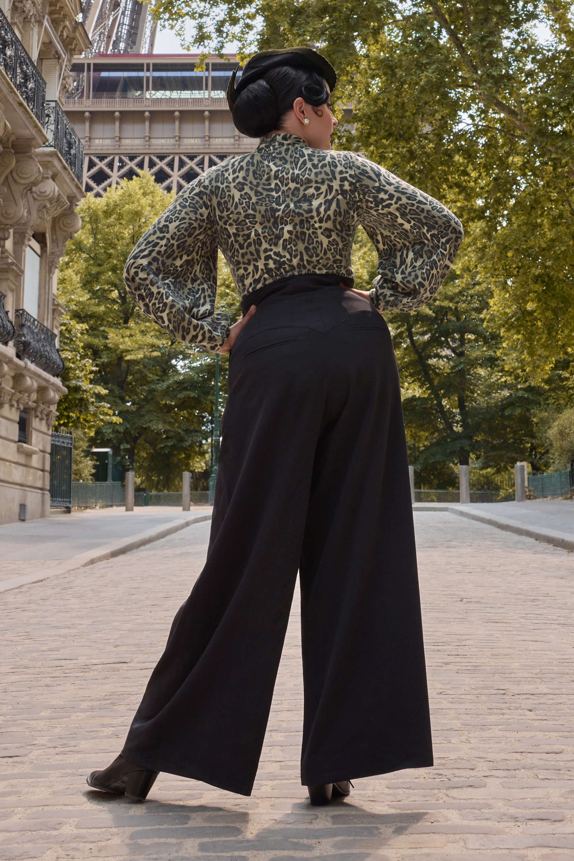 Miss Candyfloss - Marwa Leona Leopard top in olijfgroen 3