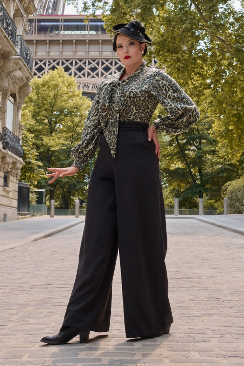 Miss Candyfloss - Marwa Leona Leopard top in olijfgroen 4