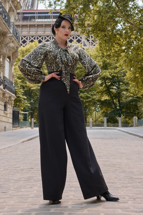 Miss Candyfloss - Marwa Leona Leopard top in olijfgroen 2