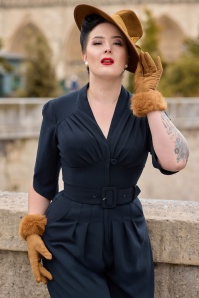 Miss Candyfloss - Giada Lee jumpsuit in navy 2