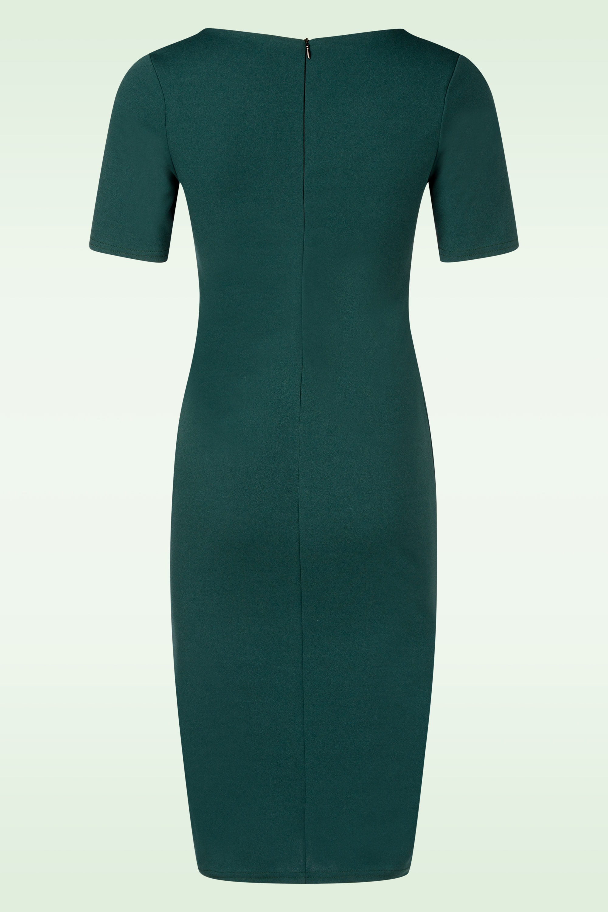 Vintage Chic for Topvintage - Topvintage exclusive ~ Felice Pencil jurk in bosgroen 4