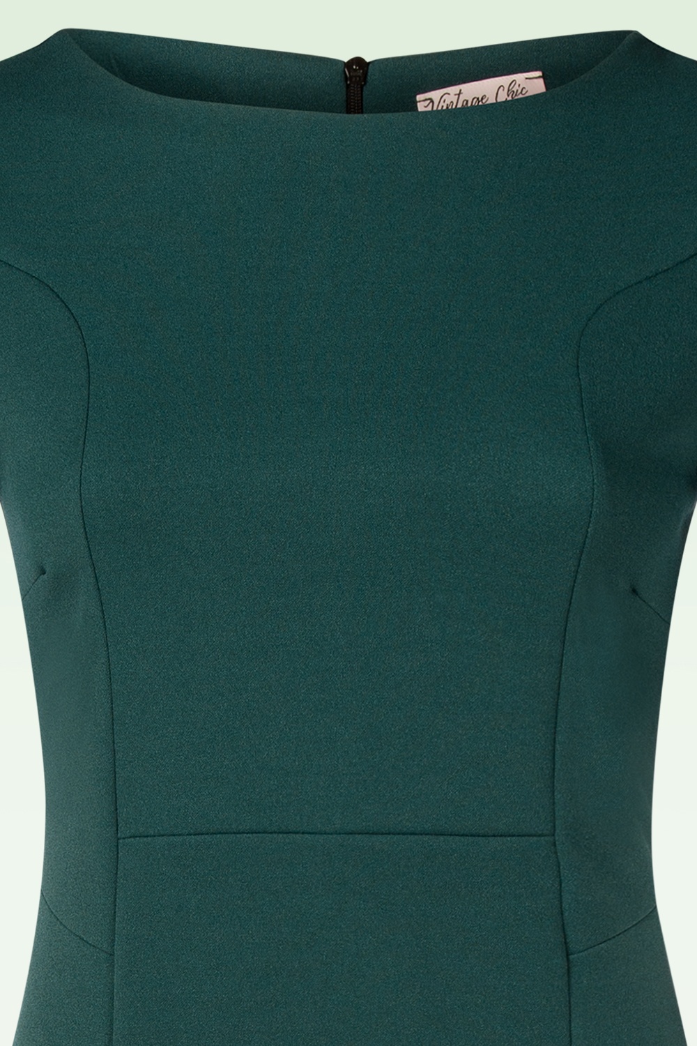 Vintage Chic for Topvintage - Topvintage exclusive ~ Felice Pencil jurk in bosgroen 3