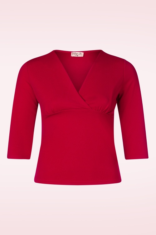 Vintage Chic for Topvintage - Topvintage exclusive ~ Demi top in rood