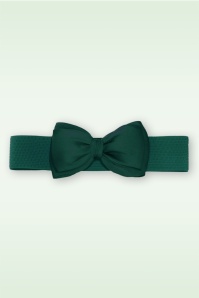 Banned Retro - Bella strikriem in flessengroen