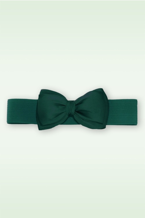 Banned Retro - Bella strikriem in flessengroen