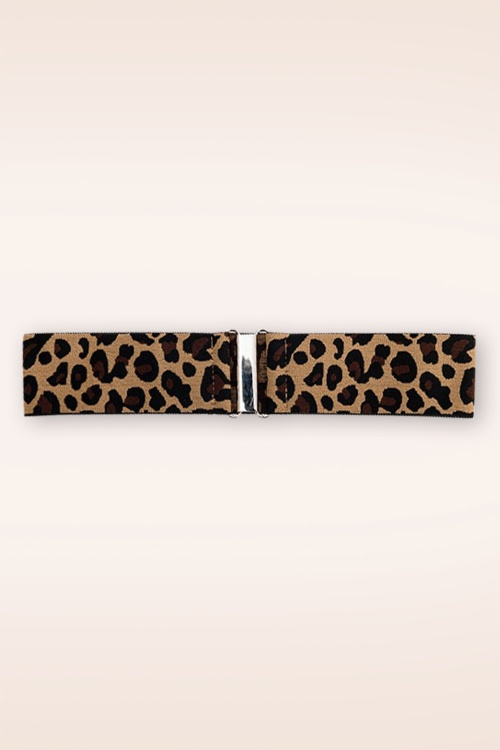 Banned Retro - Gloria stretch riem in leopard