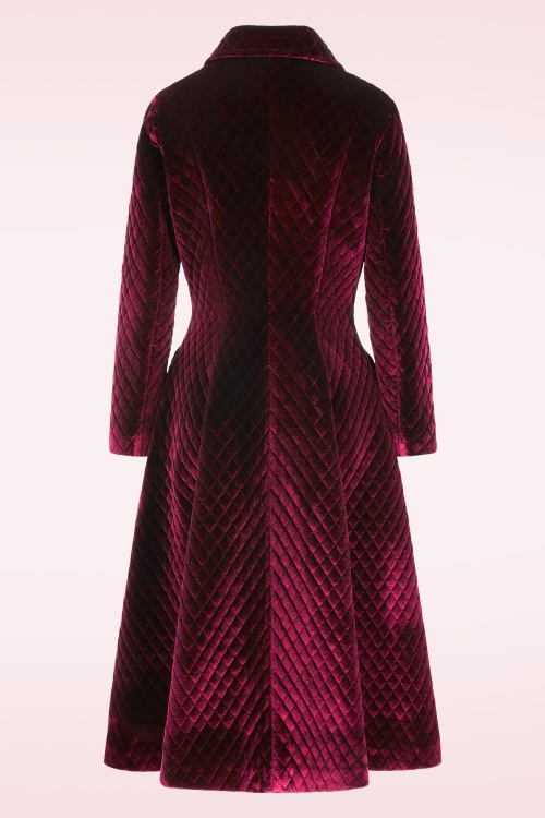 Topvintage Boutique Collection - Topvintage exclusive ~ Mae Quilted swing jas in bordeauxrood 4