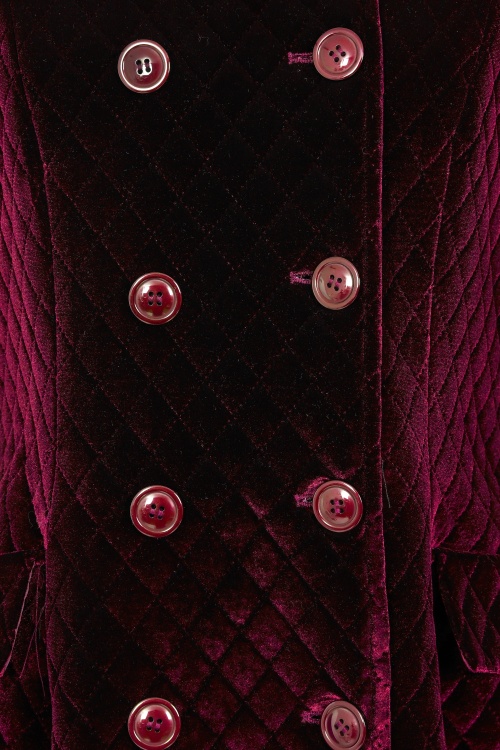 Topvintage Boutique Collection - Topvintage exclusive ~ Mae Quilted swing jas in bordeauxrood 3