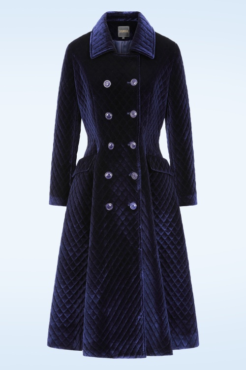 Topvintage Boutique Collection - Topvintage exclusive ~ Mae Quilted swing jas in navyblauw 2