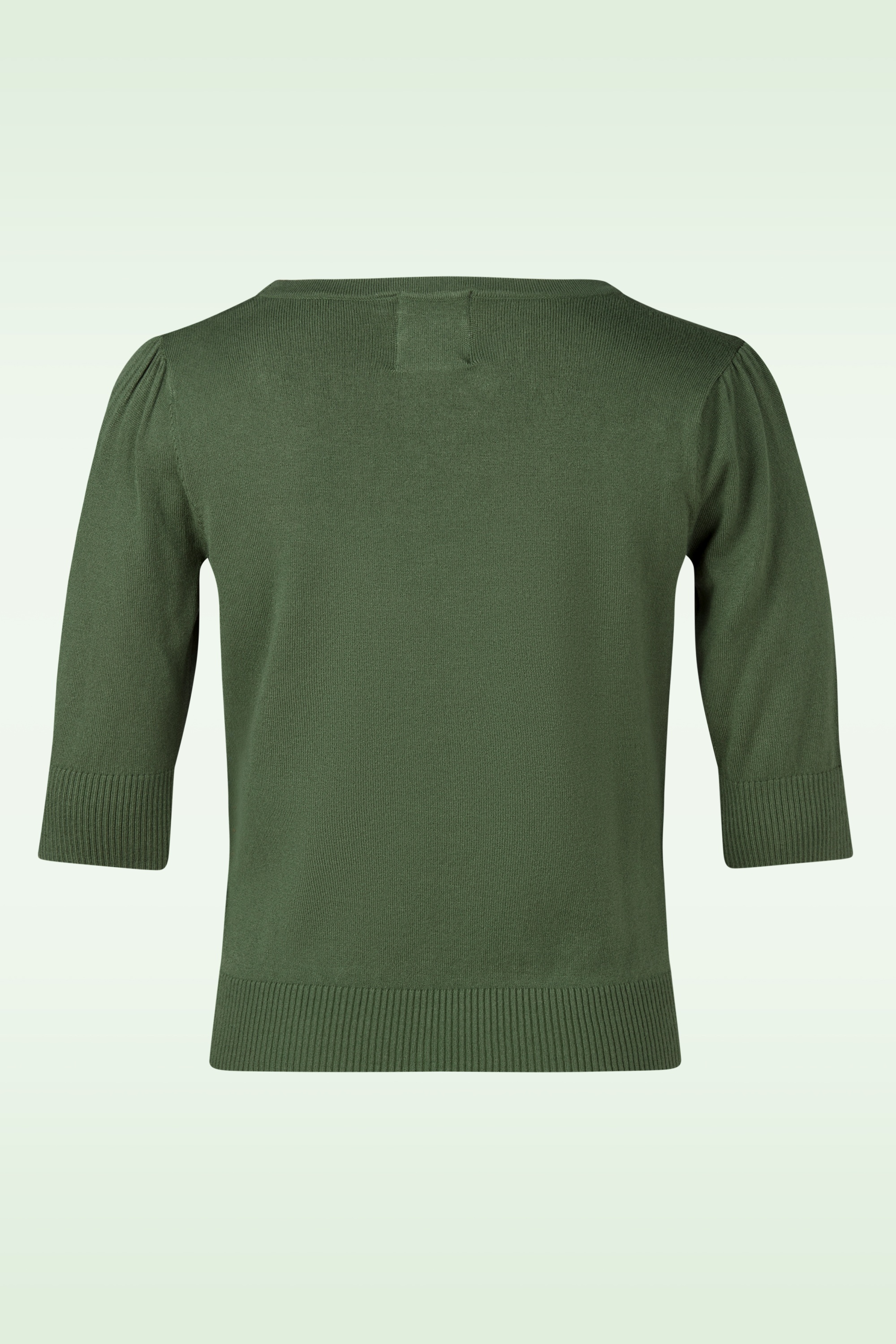 Topvintage Boutique Collection - Topvintage exclusive ~ Amira Autumn gebreid truitje in bosgroen 4