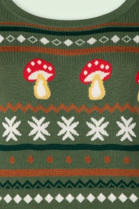 Topvintage Boutique Collection - Topvintage exclusive ~ Amira Autumn gebreid truitje in bosgroen 3