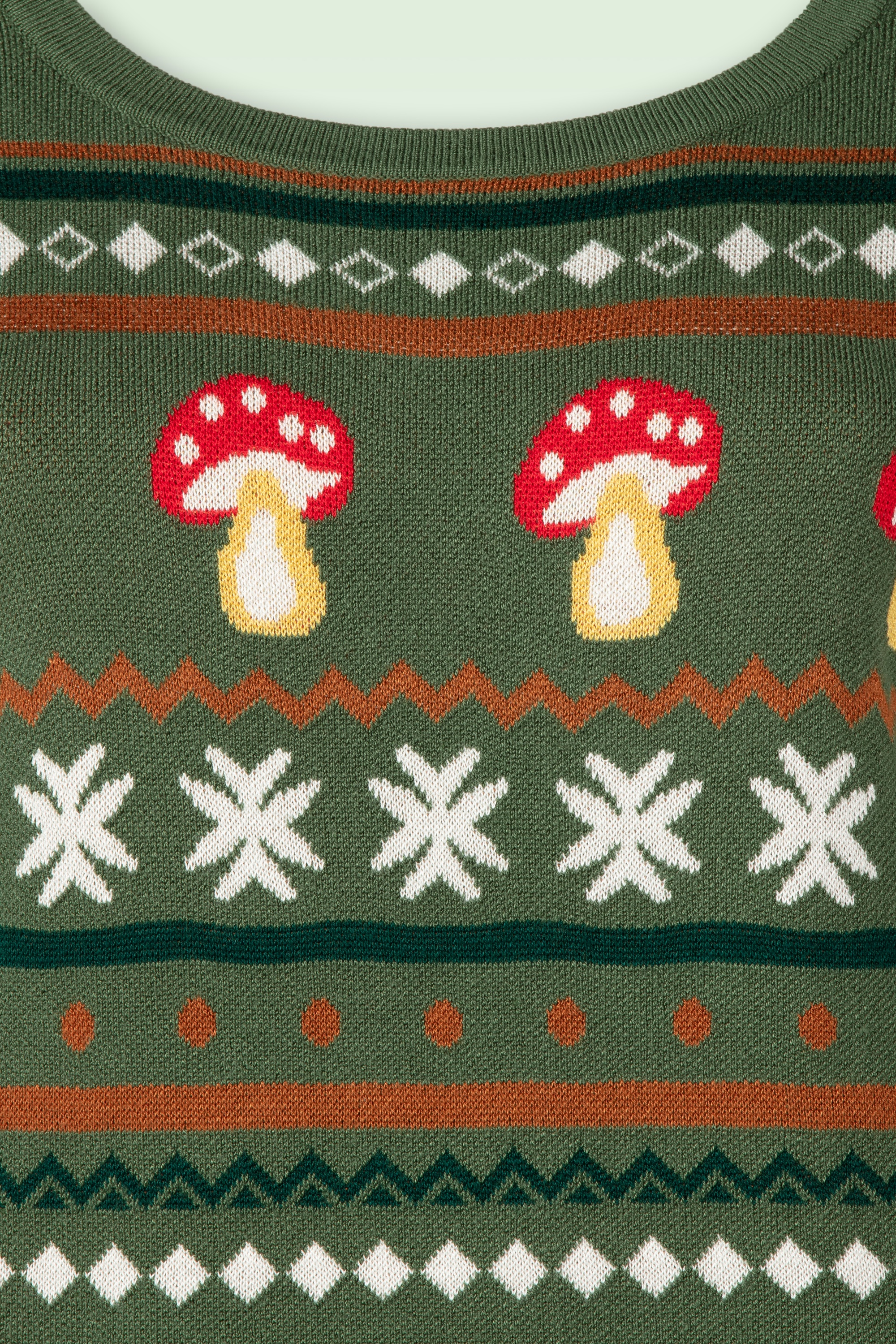 Topvintage Boutique Collection - Topvintage exclusive ~ Amira Autumn gebreid truitje in bosgroen 3