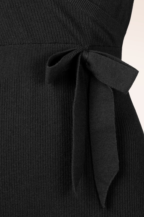 Topvintage Boutique Collection - Topvintage exclusive ~ Julie gebreide jurk in zwart 3