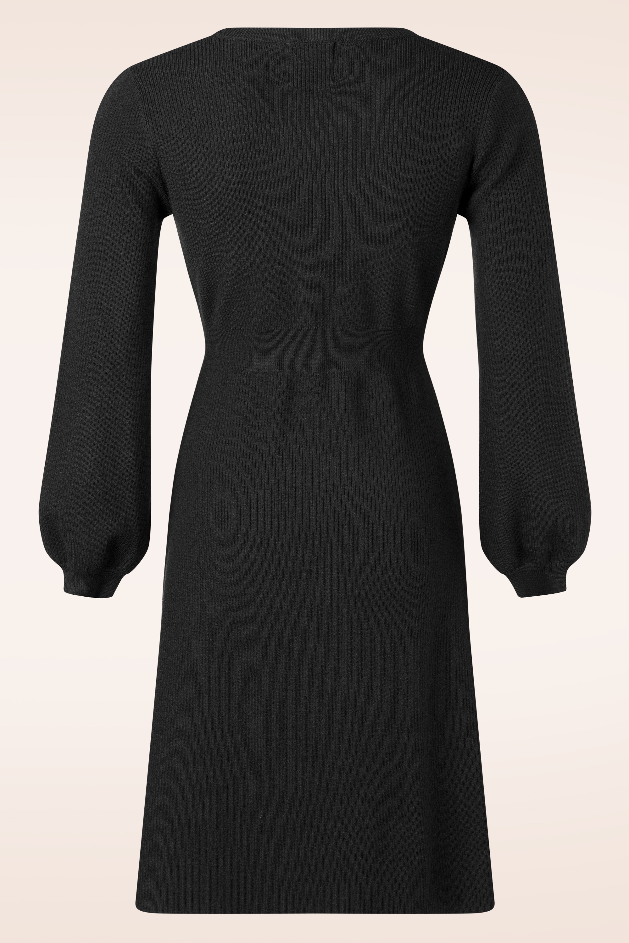 Topvintage Boutique Collection - Topvintage exclusive ~ Julie gebreide jurk in zwart 4