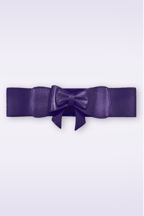 Banned Retro - Play It Right Bow riem in aubergine 