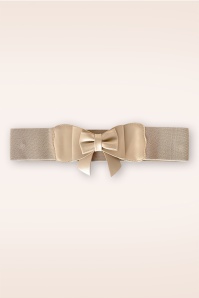 Banned Retro - Play It Right Bow riem in beige