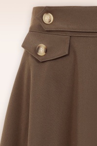 Banned Retro - Lucia swing rok in chocolade bruin  2