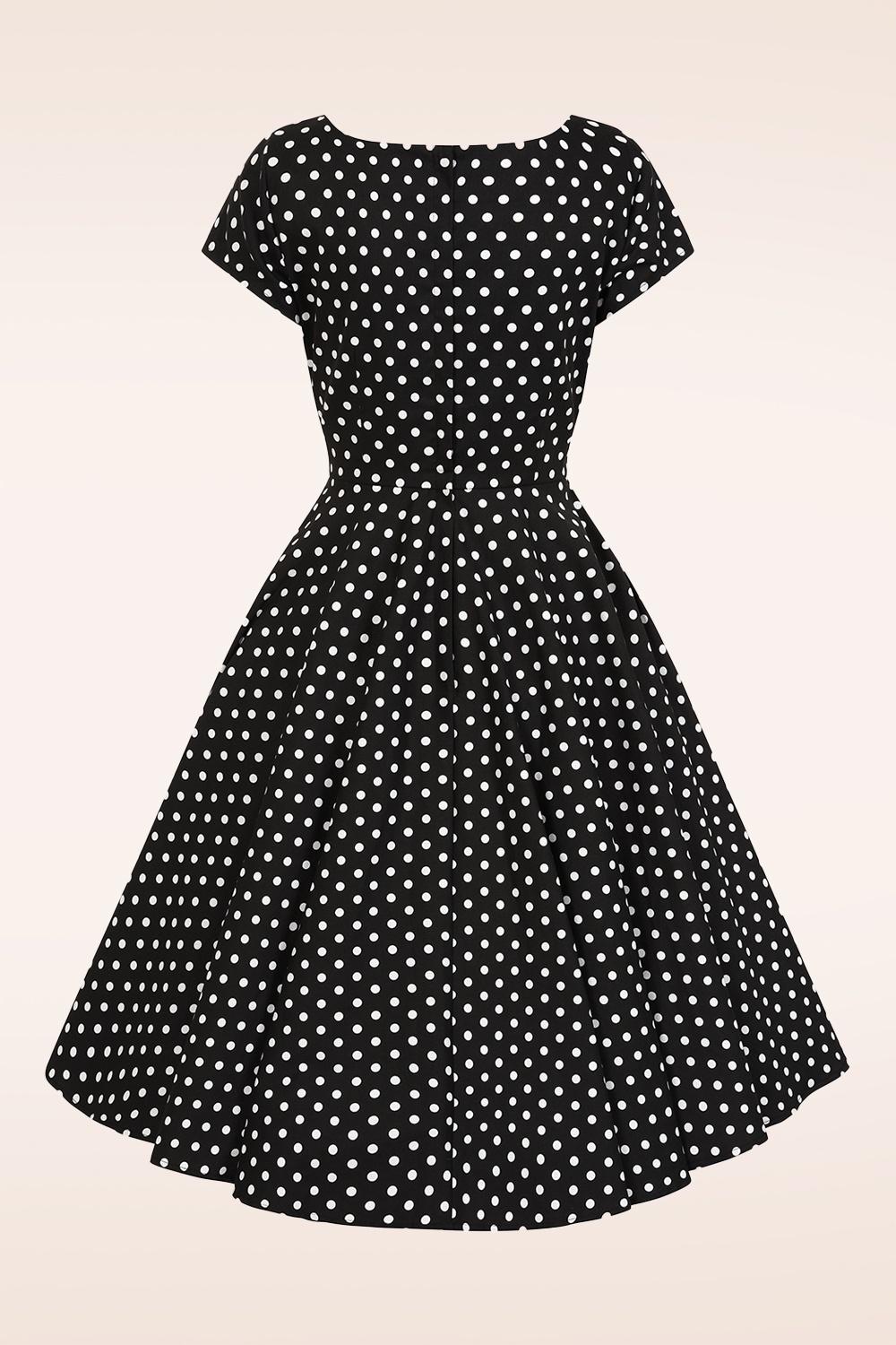 Banned Retro - Kehlani polka dot swing jurk in zwart 3