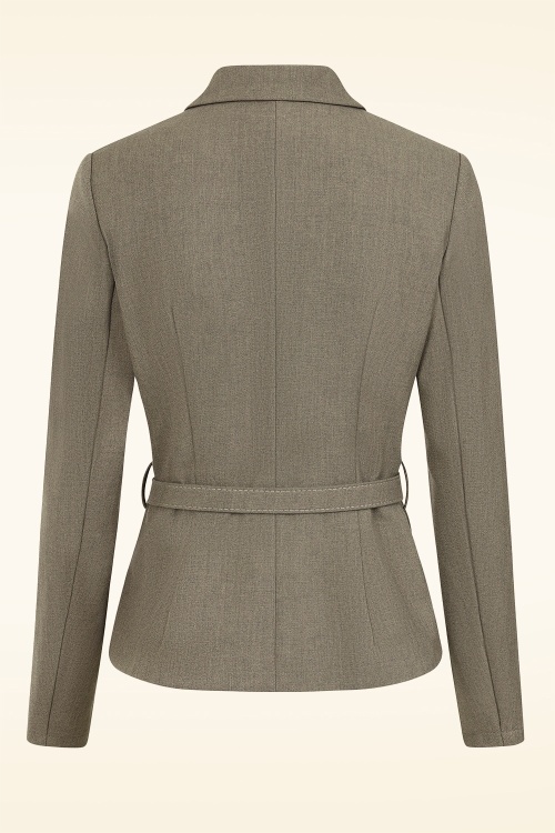 Banned Retro - Rosalie blazer jasje in bruin 3