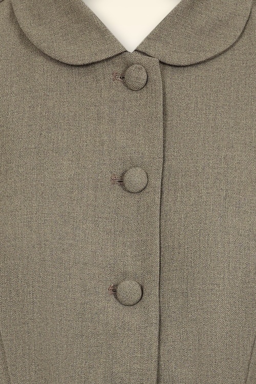 Banned Retro - Rosalie blazer jasje in bruin 2