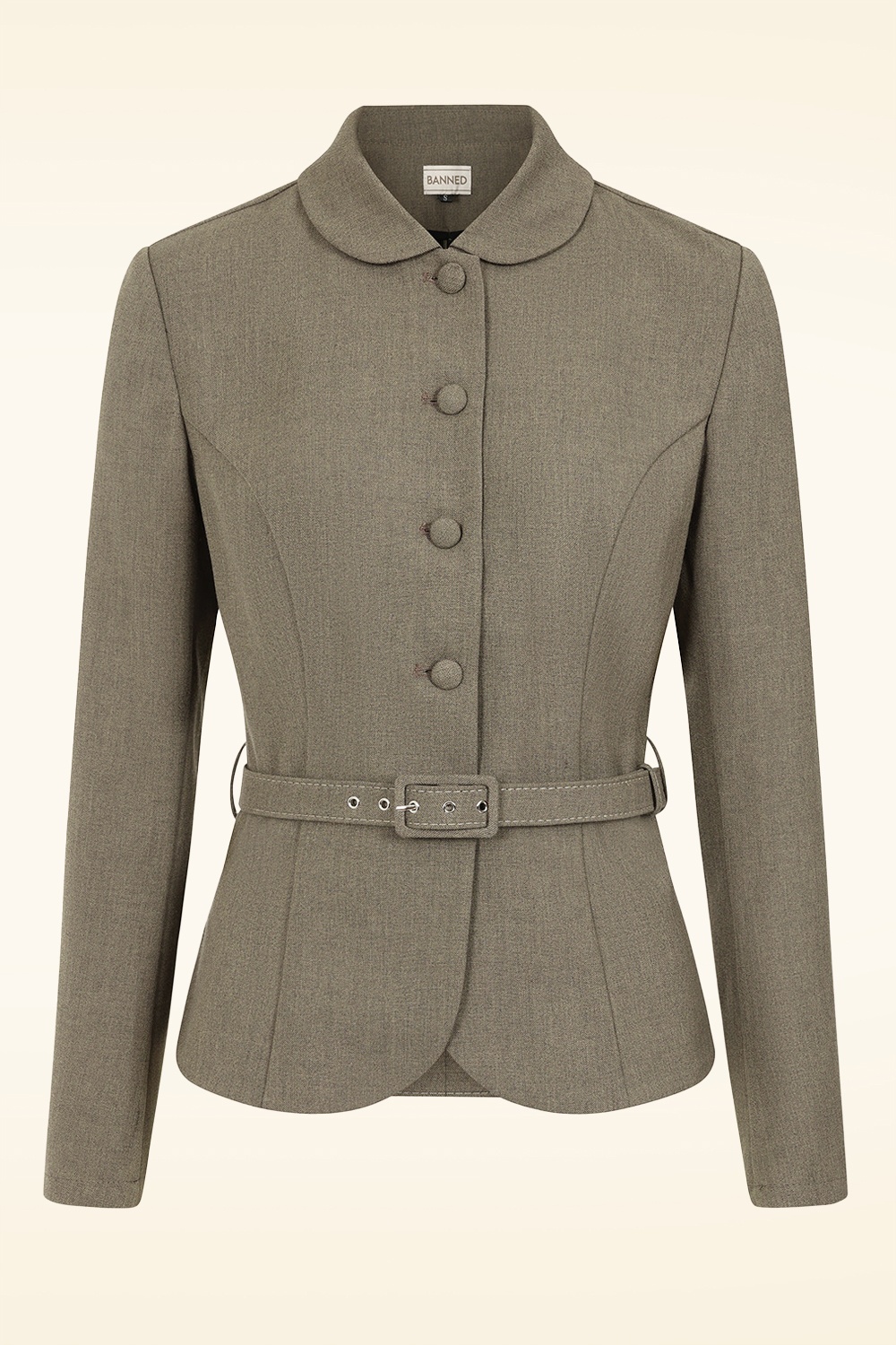 Banned Retro - Rosalie blazer jasje in bruin