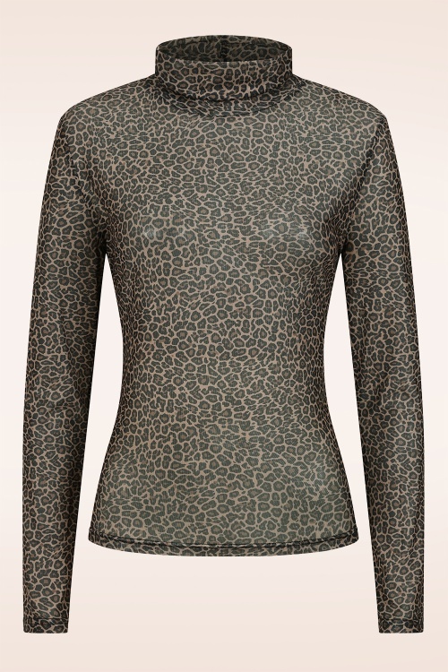 Banned Retro - Mesh top in luipaard