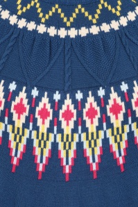 Pretty Vacant - Oslo Fairisle gebreide trui in blauw 2