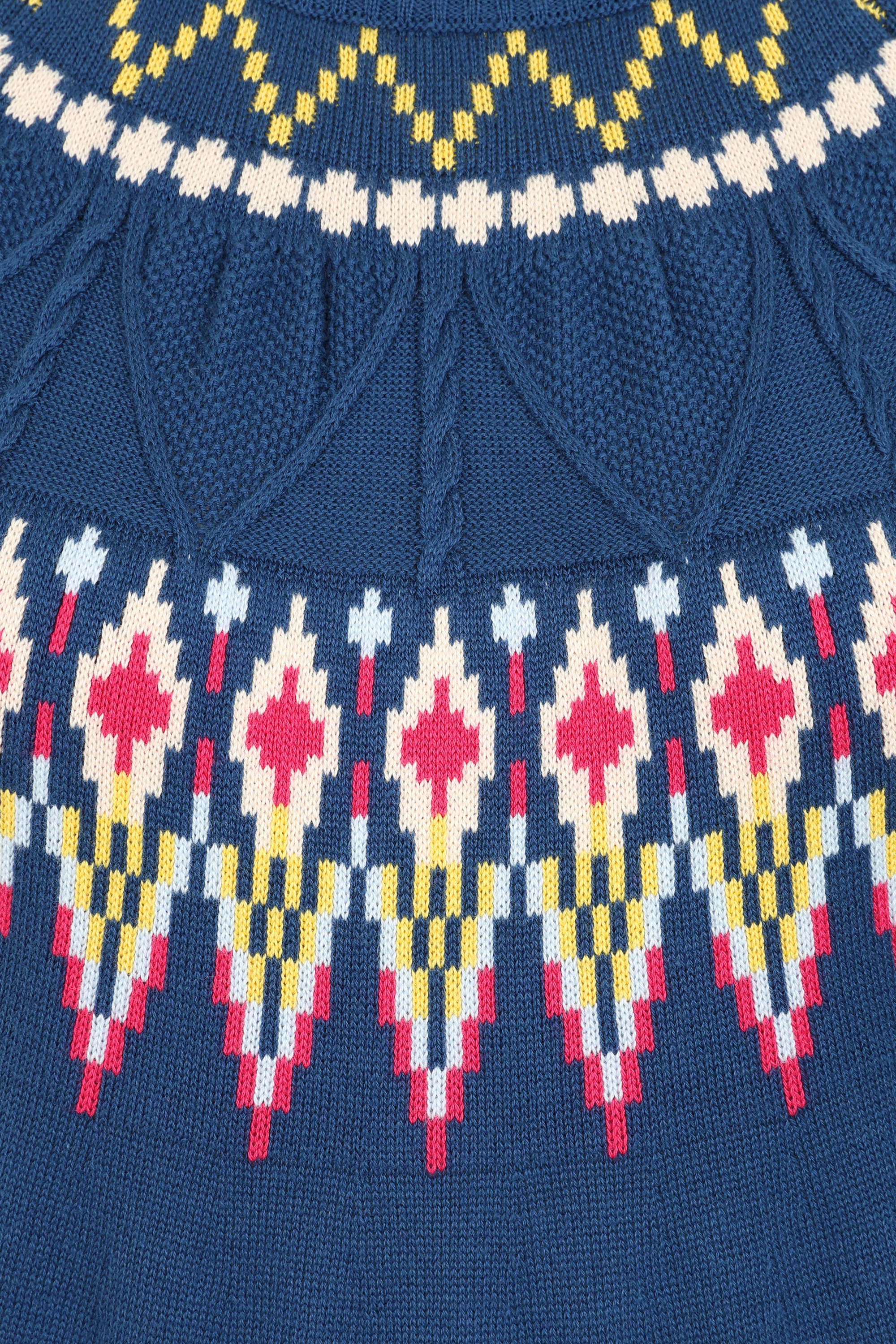 Pretty Vacant - Oslo Fairisle gebreide trui in blauw 2