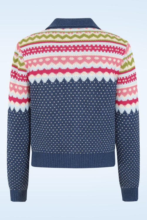 Pretty Vacant - Kintyre gebreid vest in marineblauw 3