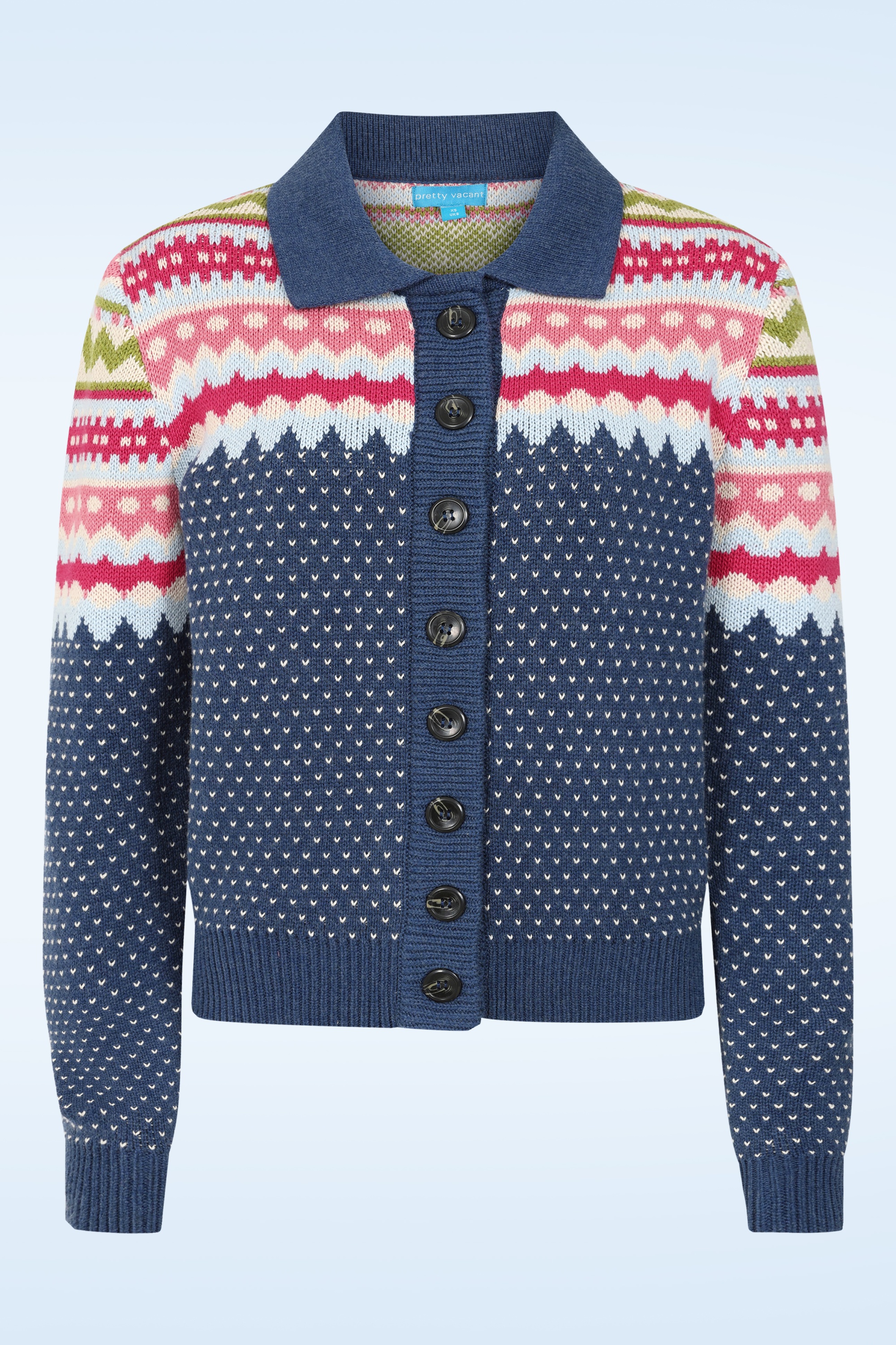 Pretty Vacant - Kintyre gebreid vest in marineblauw