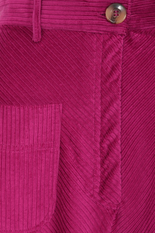 Pretty Vacant - Sabrina jumbo corduroy rok in kersenrood 2