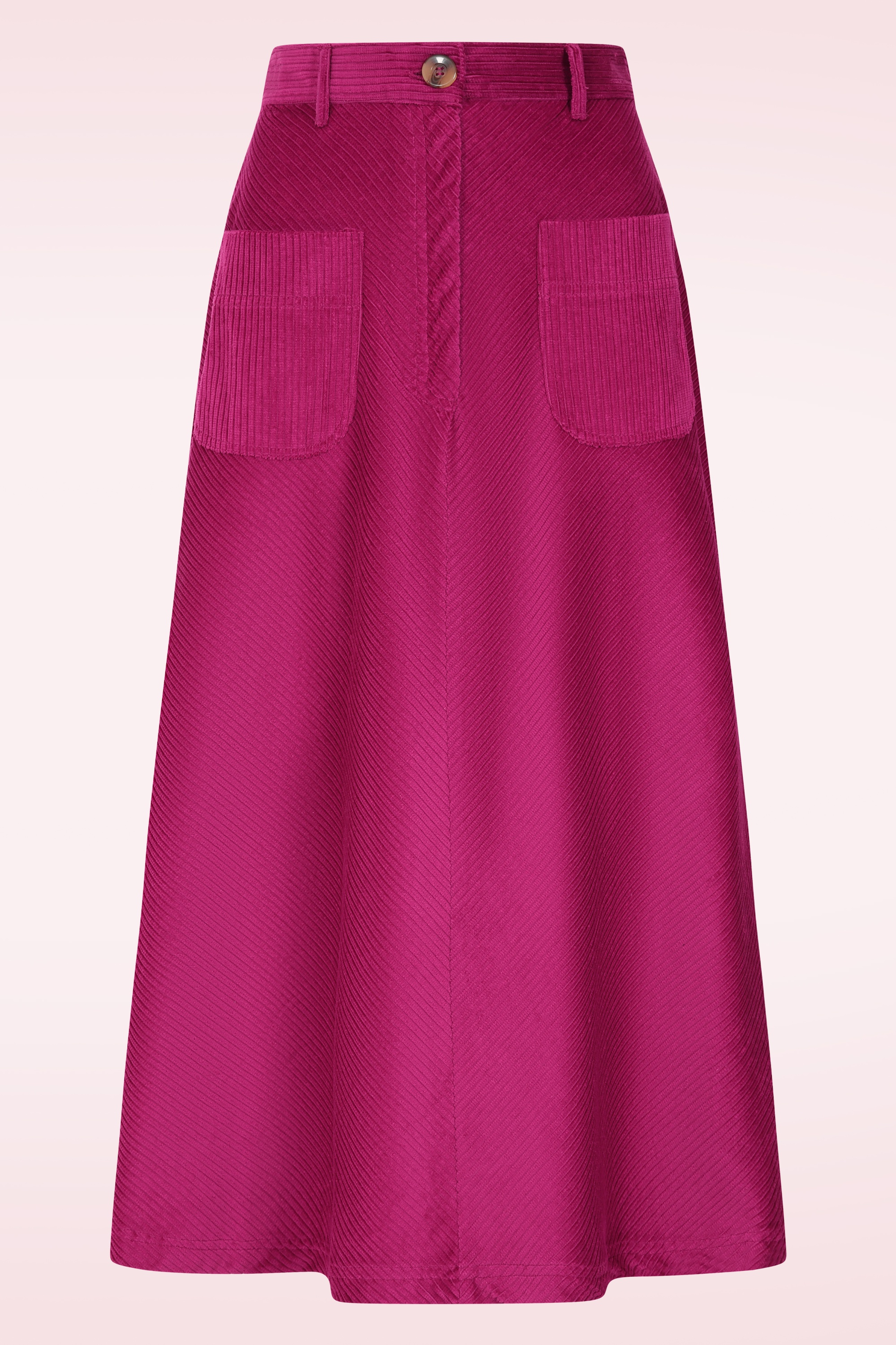 Pretty Vacant - Sabrina jumbo corduroy rok in kersenrood