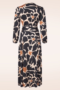 K-Design - Jamie maxi jurk in latte en donker navy 3