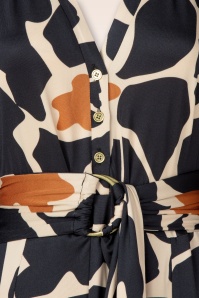 K-Design - Jamie maxi jurk in latte en donker navy 2